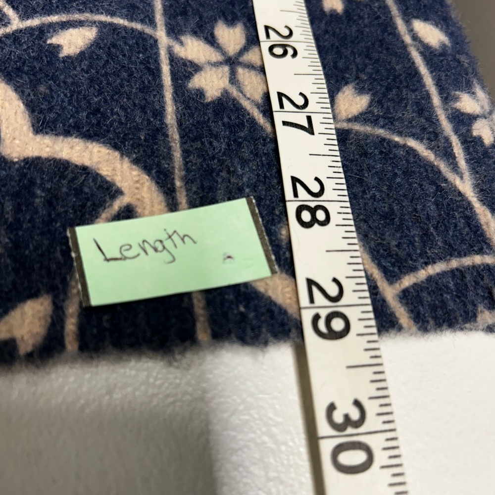 Navy and Beige Wagara Patchwork Patterned oversiz… - image 4